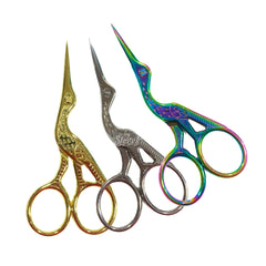 TESOURA DE METAL GARÇA (TESOURA DE MAQUIAGEM)