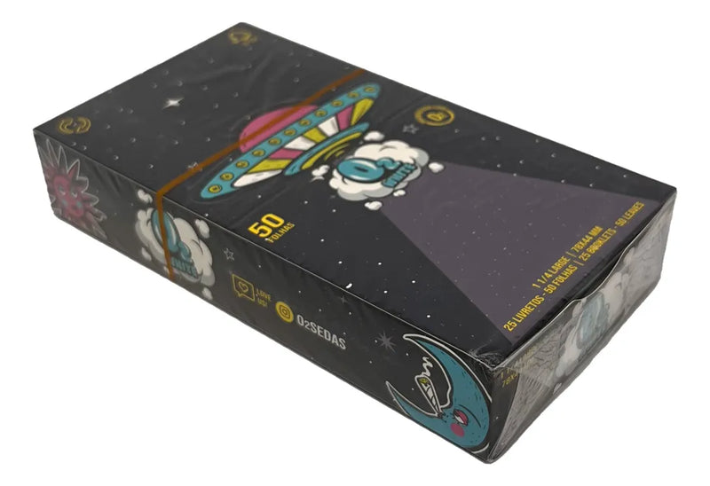 O2 SEDAS WHITE 11/4 LARGE C/25 LIVRETOS